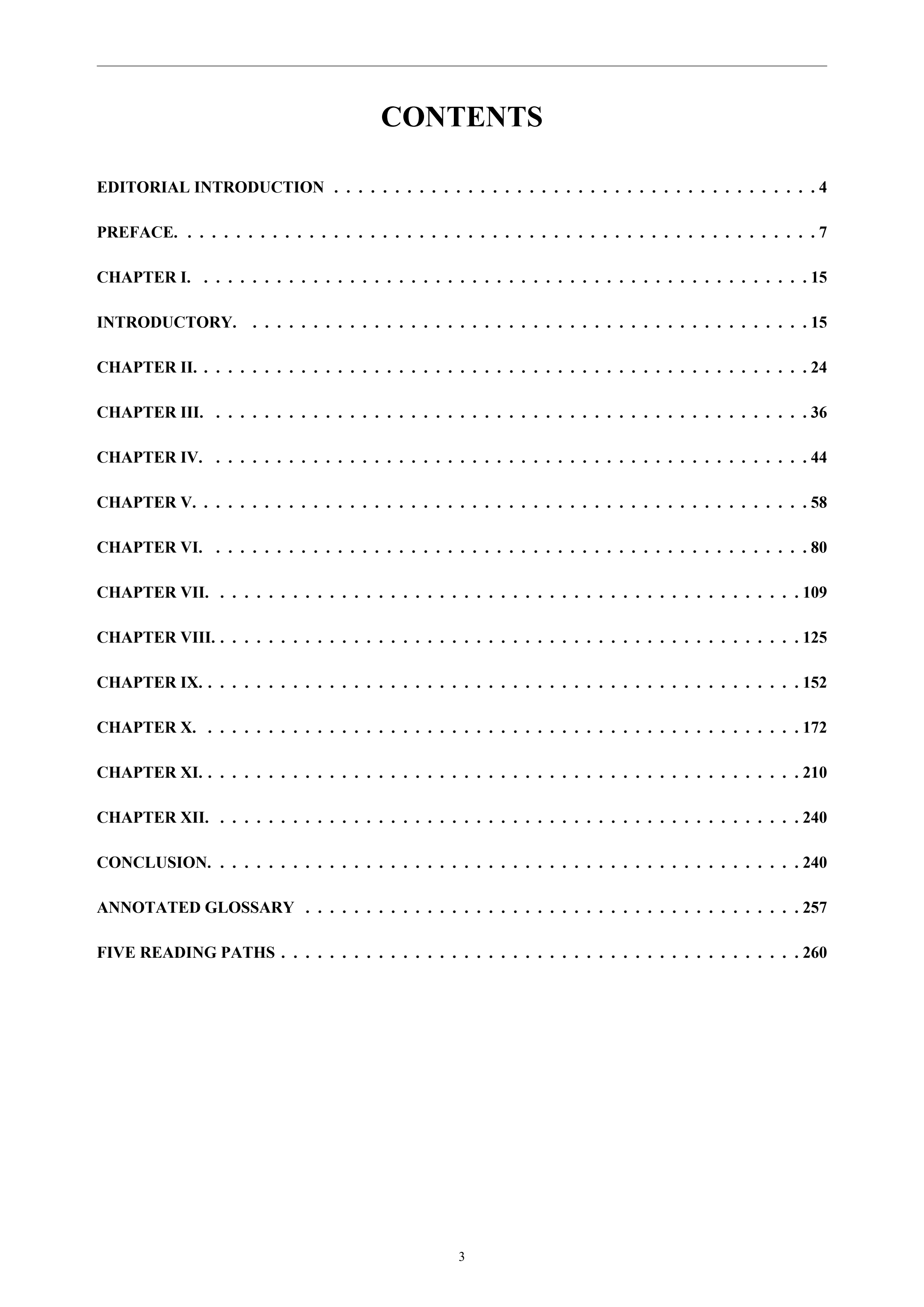 Contents page from The Mystery of the Ages reader's edition