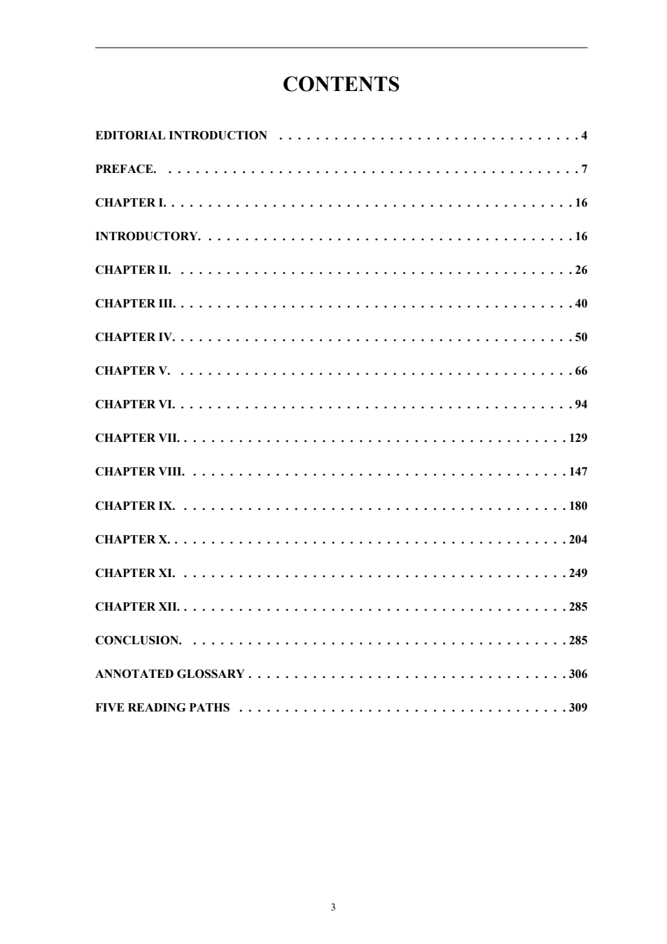 Contents page from The Mystery of the Ages reader's edition