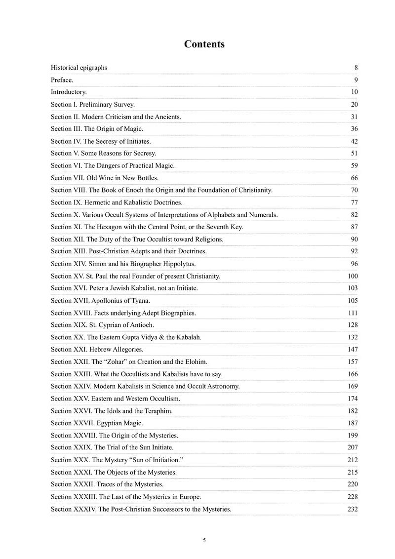 Contents of Volume III — The Secret Doctrine, Volume III