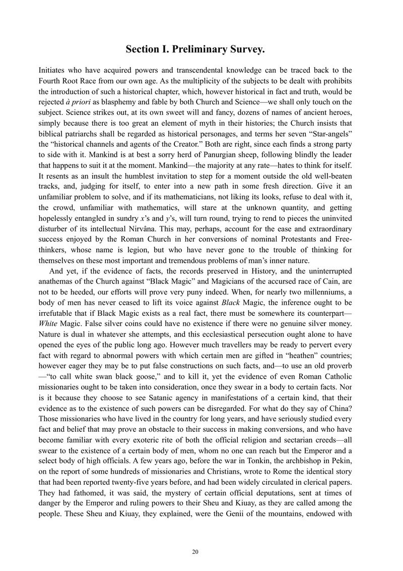 Opening of Section I — The Secret Doctrine, Volume III