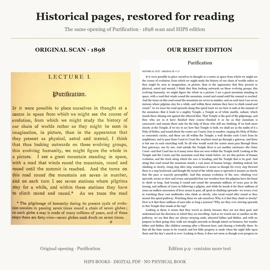 The same opening of Purification: the 1898 scan and HIPS edition page 9.