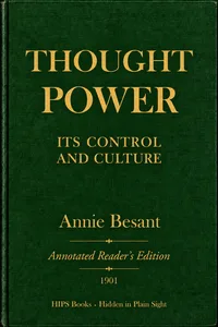 Cover of Thought Power: Its Control and Culture